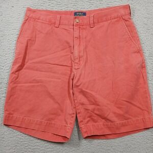 Polo Ralph Lauren Men's Chino Shorts Size 34 Salmon Pink Casual Cotton